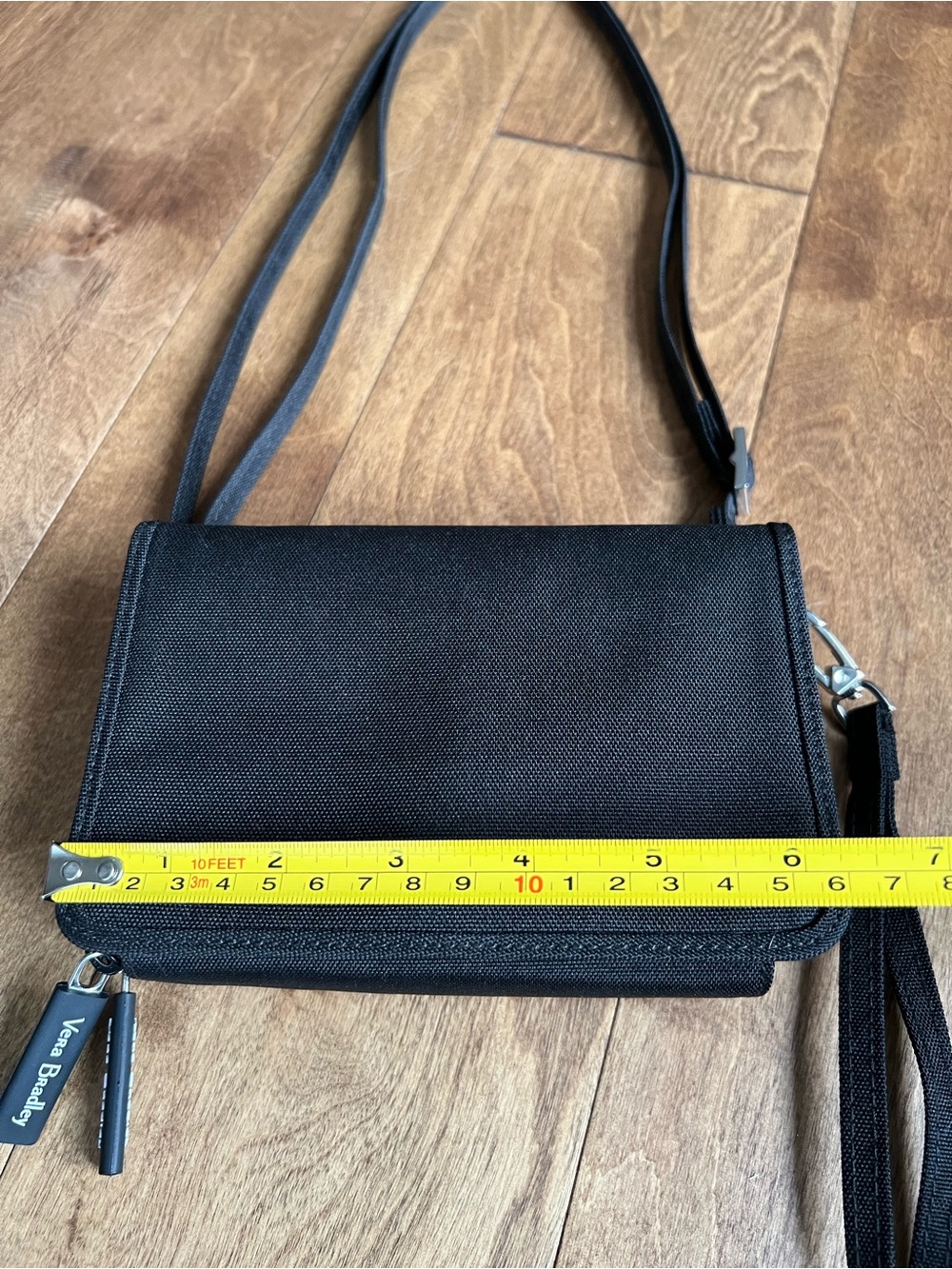 Vera Bradley Black Crossbody Wristlet Bag - Picture 9 of 10